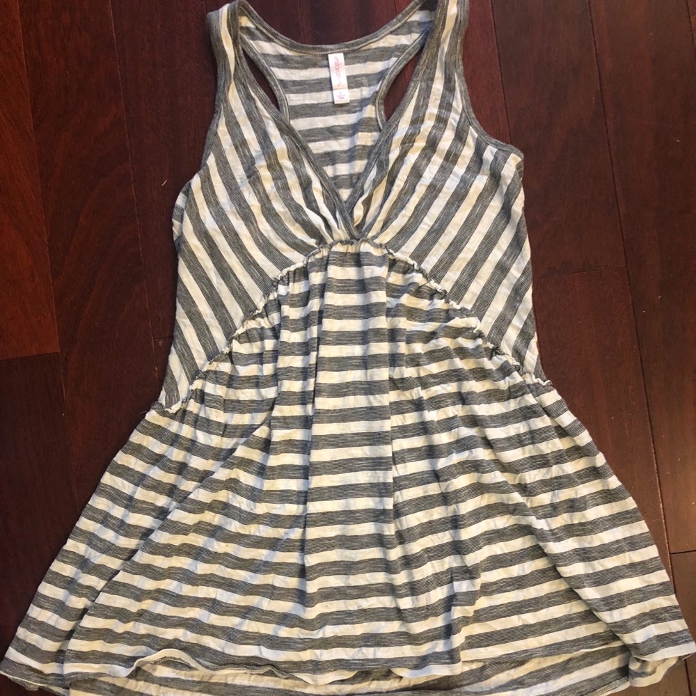 Striped babydoll top
